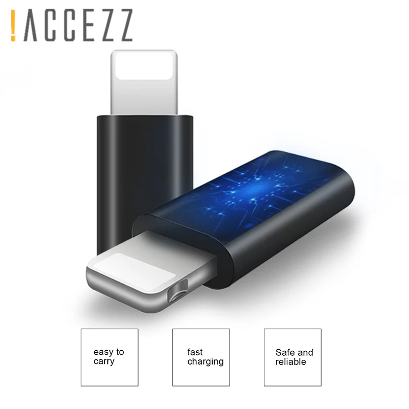 

!ACCEZZ Mini Fast Charging Data OTG Micro USB To Lighting Adapter For iPhone X XS XR 6s 7 8 5 Plus XS MAX For iPad Air Converter