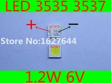 Para sharp led tv lcd retroiluminação aplicação led 3535 3537 branco fresco de alta potência 1.2 w 6 v led retroiluminação led tv retroiluminação