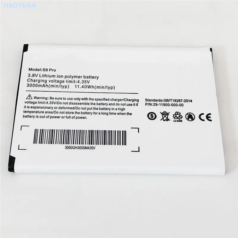 

3.8V 3000mAh For Ulefone S8 S8Pro Battery