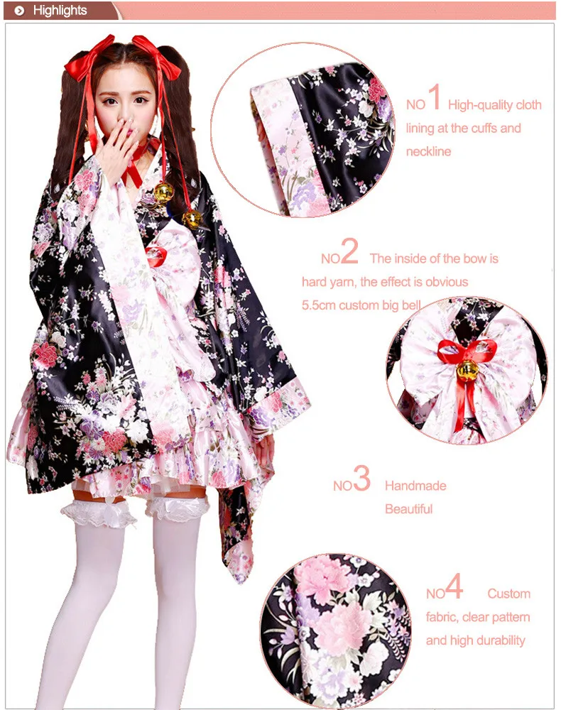 Аниме Косплэй Лолита Хэллоуин нарядное платье японские кимоно костюм