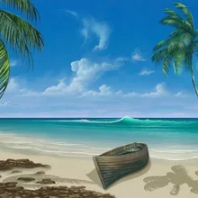 Райский ждёт Приморский 5d diy картина из бисера, пейзаж на заказ полный квадратный олень Алмазная вышивка пейзаж Парусник поезд