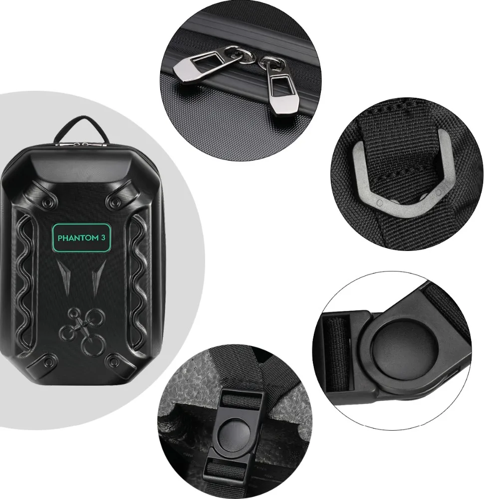 Phantom 3 Hardshell Backpack Shoulder Carry Case Hard Shell Box For Dji Phantom 3s Professional FPV Drone Quadcopter