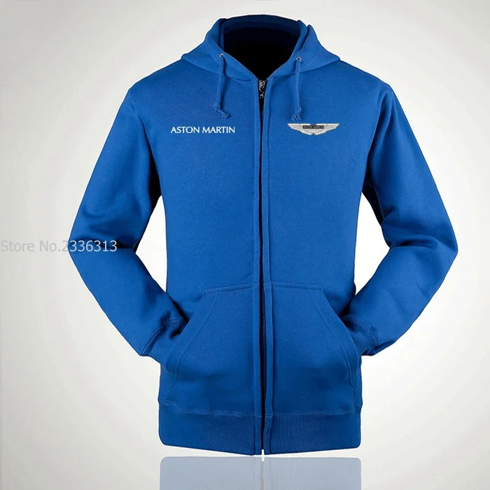 Распродажа Новое поступление женские мужские толстовки на молнии Aston Martin Толстовка Casaul флисовые пальто толстовки пальто - Цвет: Синий