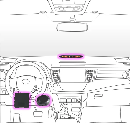 Front Blind Spot Detection Kit Indicating the Distance Between Car and Obstacles | Безопасность и защита