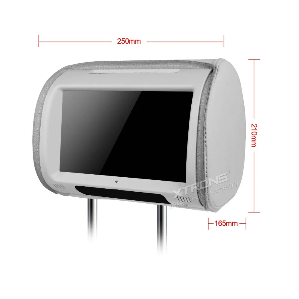 Discount 2x9" Grey Color Touch Screen Car Headrest DVD Headrest Car Monitor with FM&IR Transmitter 8 Bits & 32 Bits Games 1