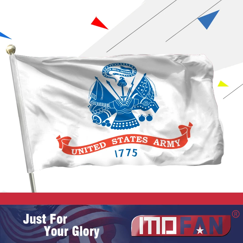 

MOFAN US Army Flag- Canvas Header and Double Stitched - US Military Flags Polyester with 2 Brass Grommets 3x5ft Indoor/Outdoor