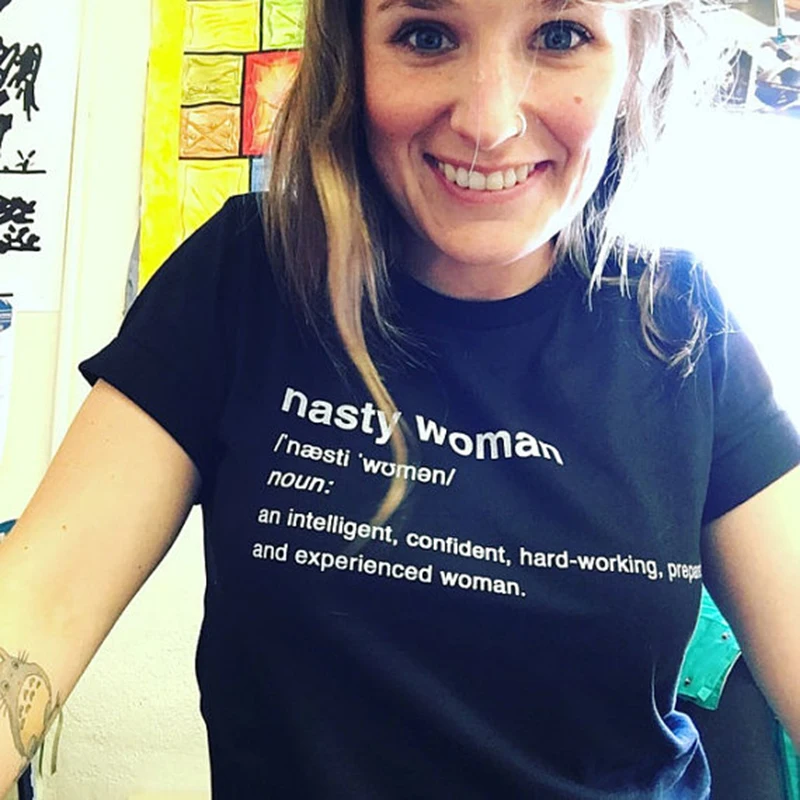 Nasty Woman Election Feminist Hillary Clinton Shirt Dictionary