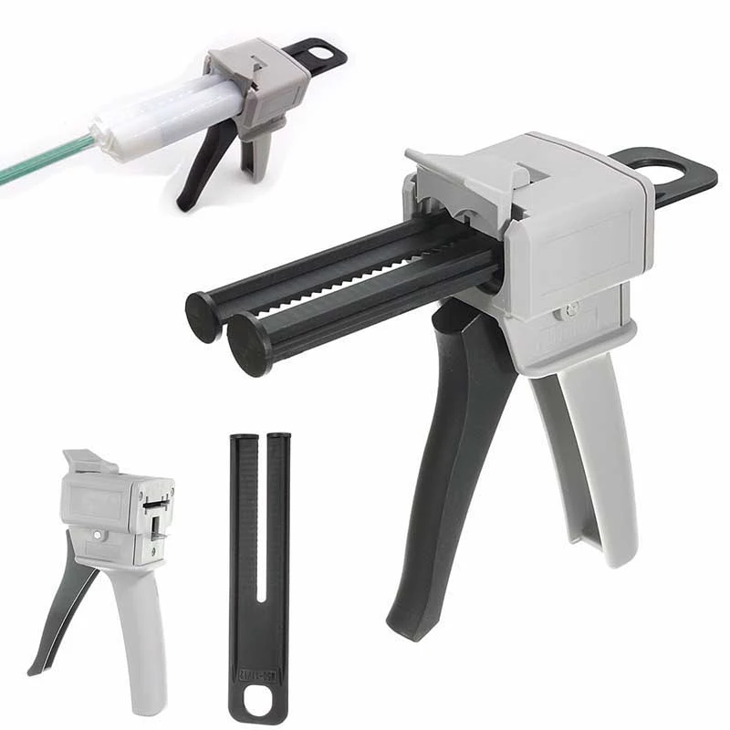 

Universal 50ml 1:1 2:1 Mixing Nozzle Dispense Mixer AB Glue Dispenser Static Epoxy Resin Applicator Set