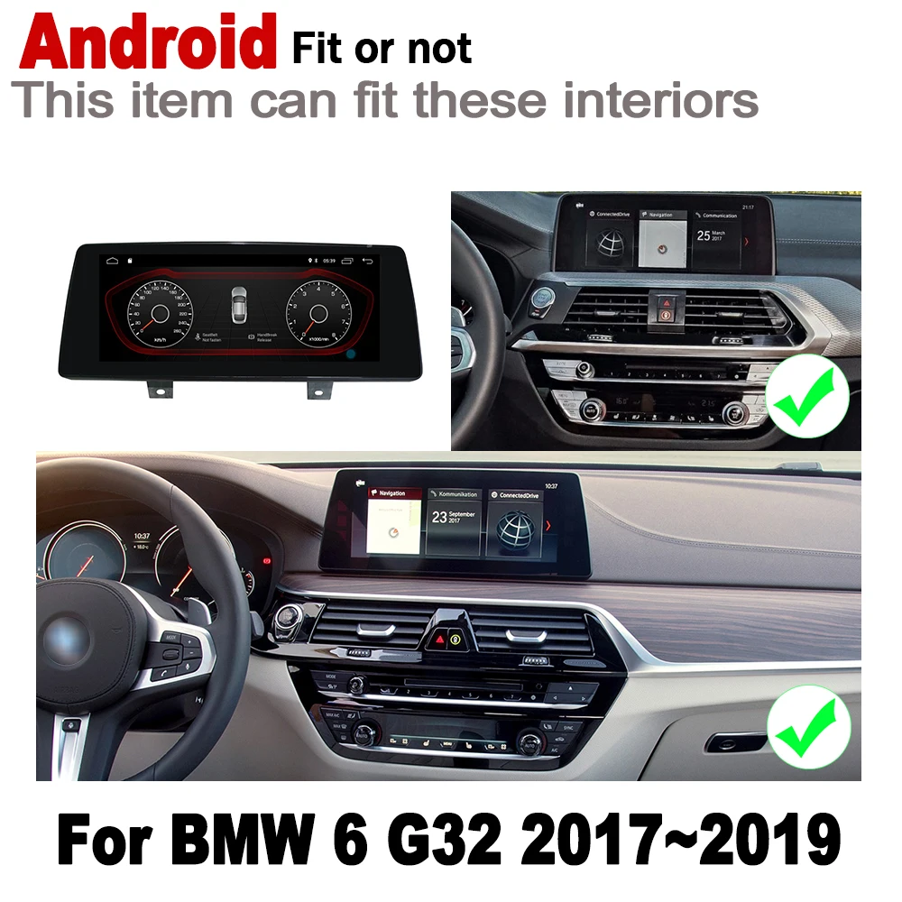 Excellent Android 7.0 up IPS car player for BMW 6 G32 2017~2019 EVO original Style Screen Stereo Autoradio gps navigation Bluetooth WiFi 1