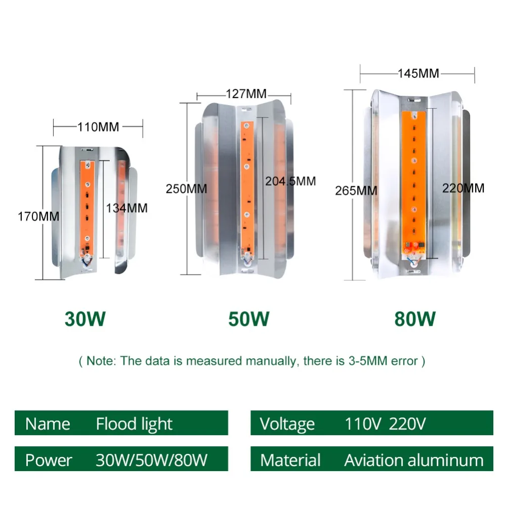 Светодиодная лампа для выращивания гидропонов AC 220 В 110 в 30 Вт 50 80 COB Led Phyto лампы