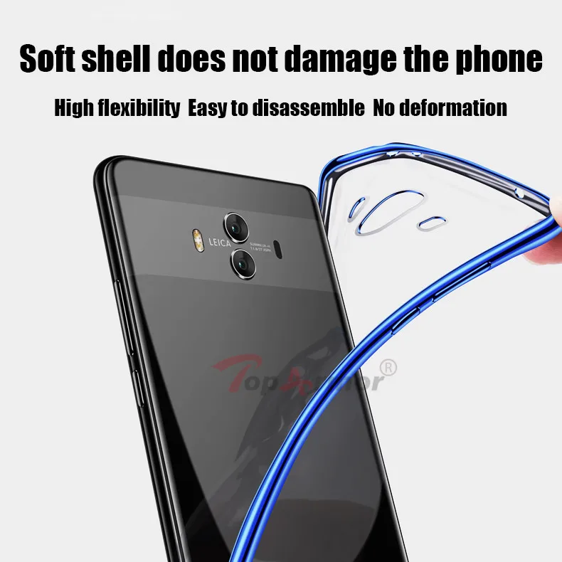 Для Huawei Mate 10 10Pro Nova2 Clear Nova 2Plus чехол покрытие прозрачный мягкий TPU для Enjoy7/Y6 Pro 2017
