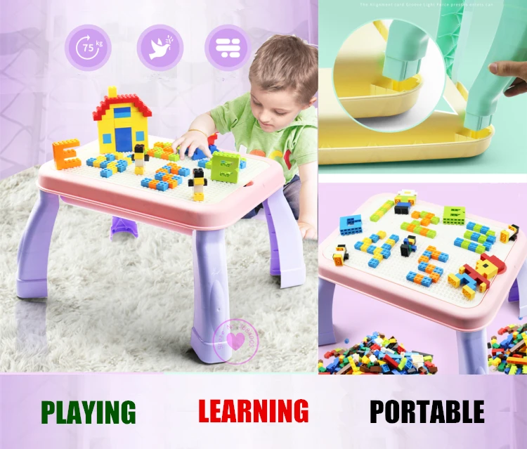 

EDUCATIONAL LEARNING PLAYING BRICKS TABLE fit legoings diy bricks city figures DIY building blocks creative bricks Toy gift kid