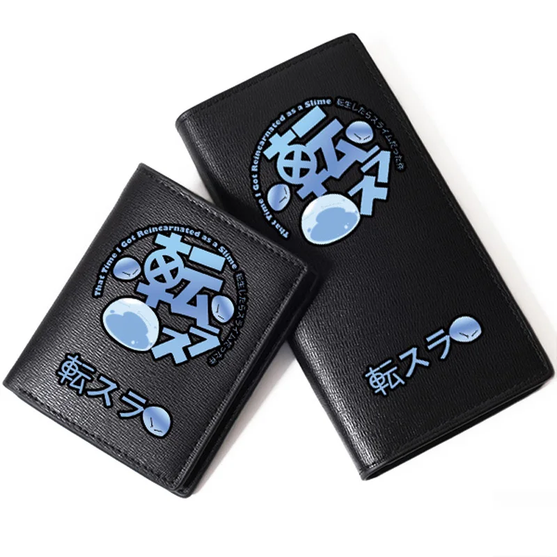

2019 That Time I Got Reincarnated as a Slime Anime Long Purse Pu Leather Short Wallet Cartoon ID Card Holder Fashion Money Bag