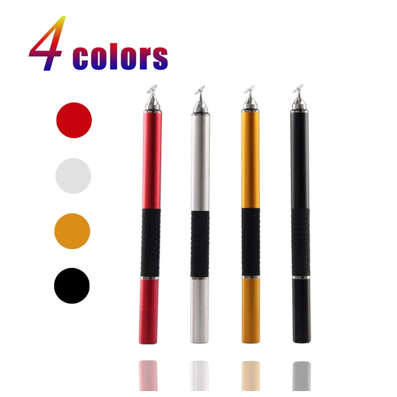 plate style stylus pen touch pen 2 in 1 with black silicon-01