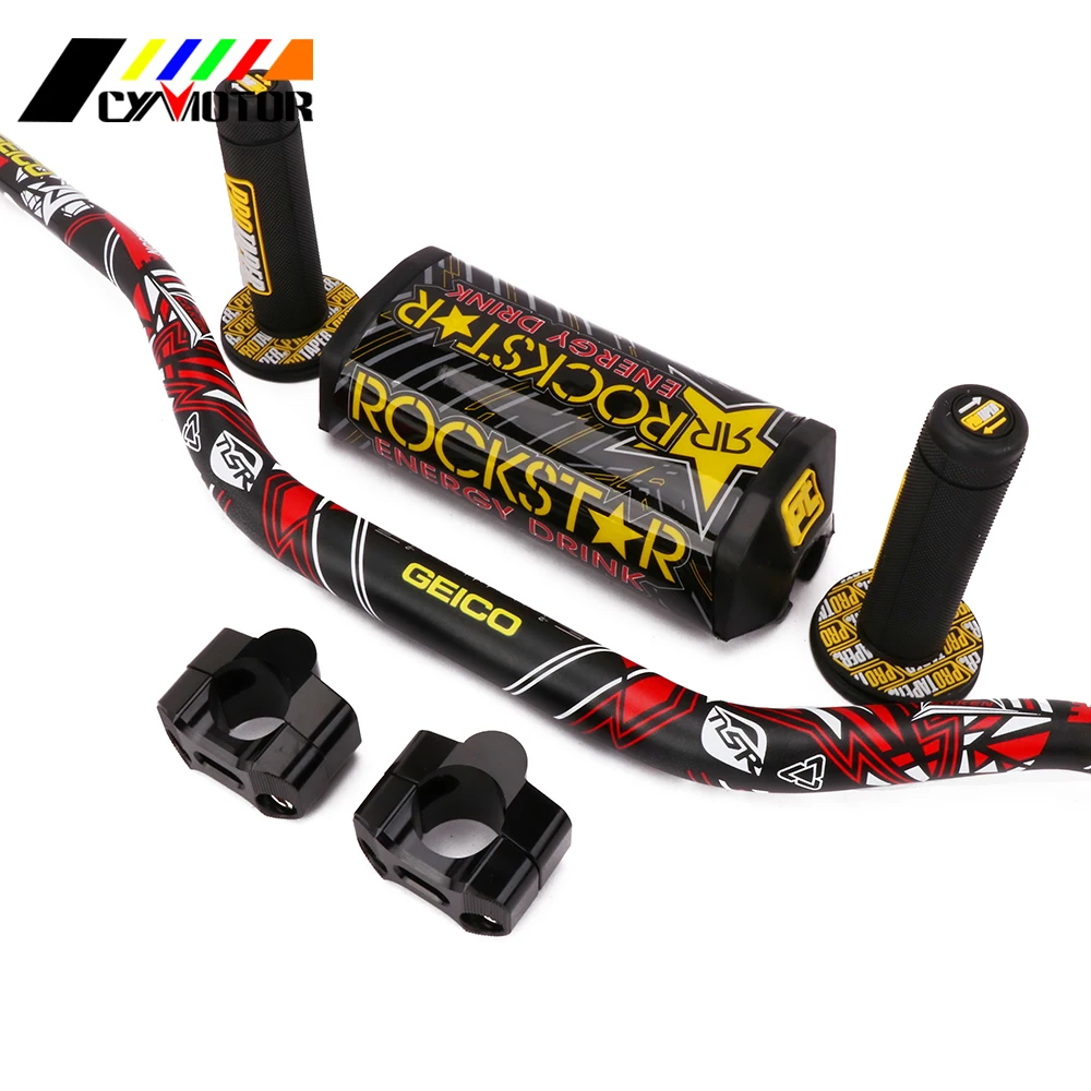 

Motorcycle 28mm Handlebar Fat Bar Pad Chest Handle And Rubber Clamp Riser For Most Enduro And Supermoto