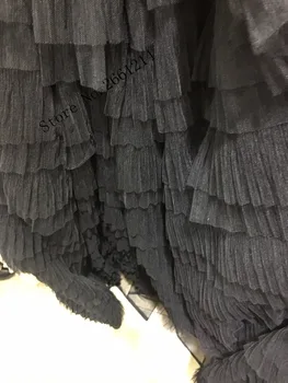 

Wholesale And Retail BZL-26136 Wedding Lace Fabric African embroidered lace Fabric FOR SKIRT dress in black color