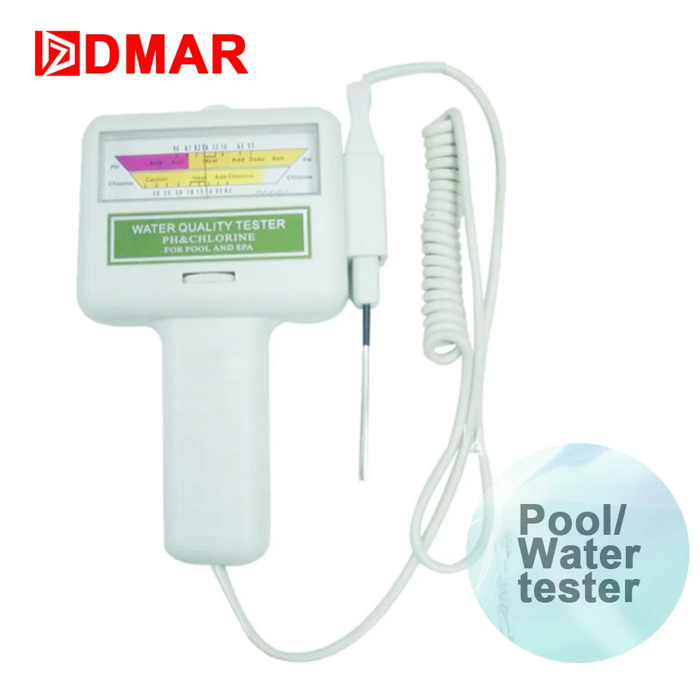 DMAR Swimming Pool Water Quality Tester Waterproof Chlorine Content Tester Digital PH Pool Tools