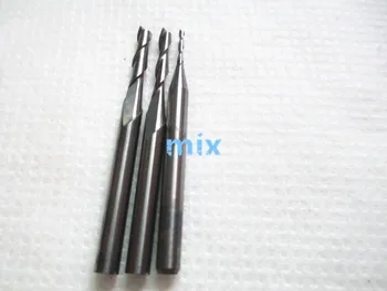 

Fixmee 3PCS PVC CNC 2 Flute Spiral Bit Shank End Mill Cutter 3.175 x 6/12/17mm