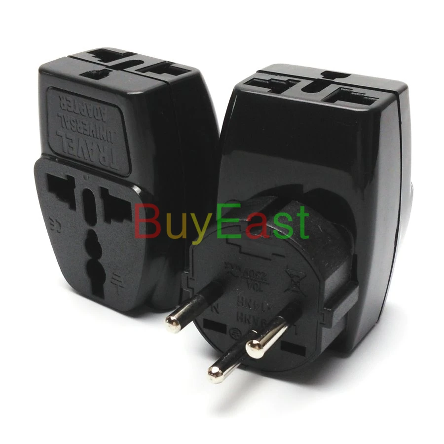 

(1 PCS) Israeli 3 Way Multi Outlet Electrical Plug Adapter Universal Socket change AU/US/UK/EU....to Israel 250V 10A