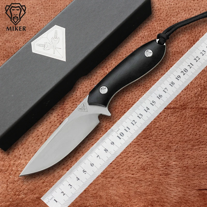 Free shipping, MIKER high quality outdoor Fixed knife,blade 440C,handle