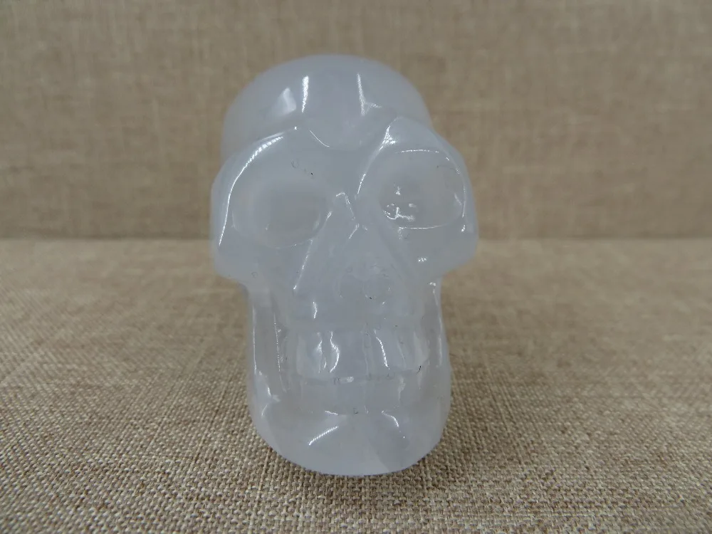 

Natural jade quartz Crystal skull T1243