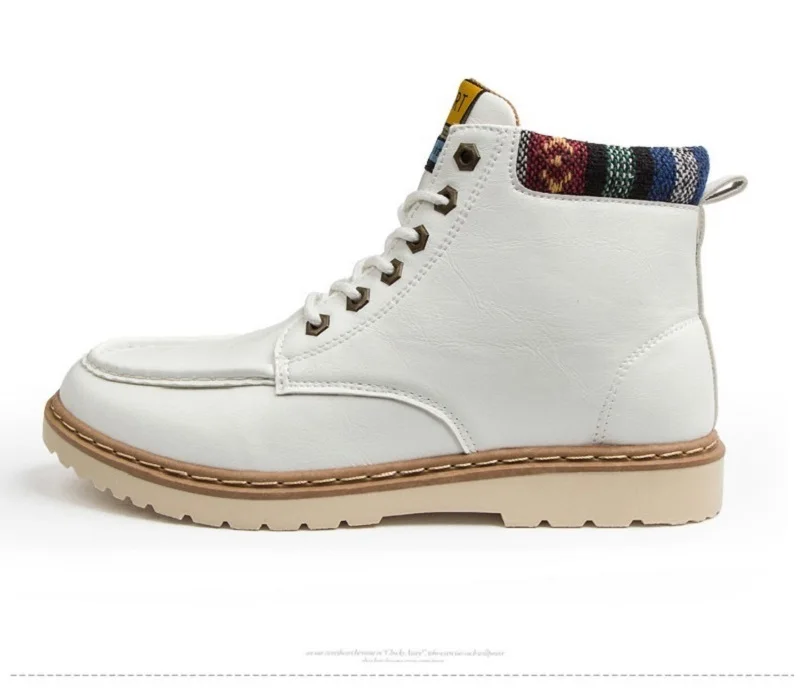 2018 Genuine Leather Men Boots Spring Autumn Winter Man Casual Shoes Fashion Lace-up Ankle Boot Men's Snow Shoe Work Vintage  (1)