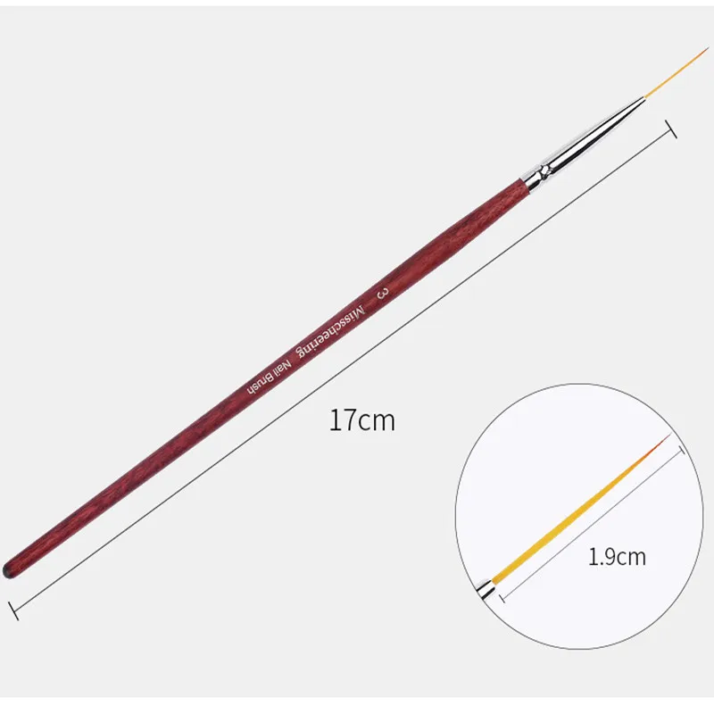 Дизайн ногтей лайнер живопись ручка DIY деревянная ручка кисти для УФ-геля 3D Дизайн Маникюр Педикюр рисунок аксессуары для ногтей, инструменты