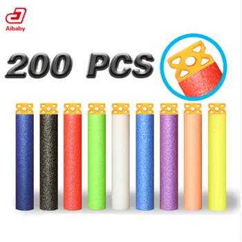 

200PCs Soft Hollow Hole 7.2cm Refill Dart Bullets for Nerf Gun Blaster N-strike Elite Accessories Kid Shooting Gun Toy