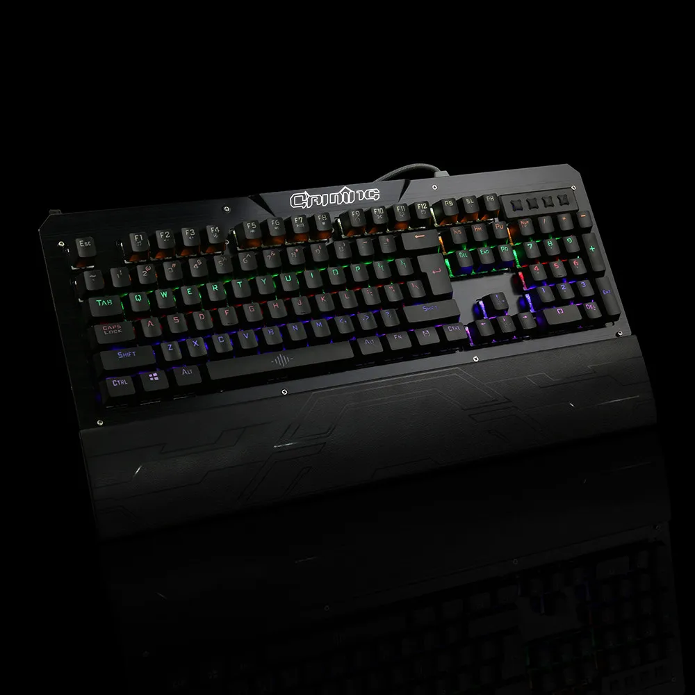 OMESHIN игровая механическая клавиатура игровые переключатели с подсветкой RGB USB Проводная металлическая панель с подсветкой Bo водонепроницаемый для ПК ноутбука 118A