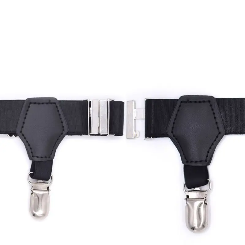 AEbone черный Suspensorio для взрослых двойной зажим для мужчин носок подтяжки Регулируемый эластичный подвязки Sus14