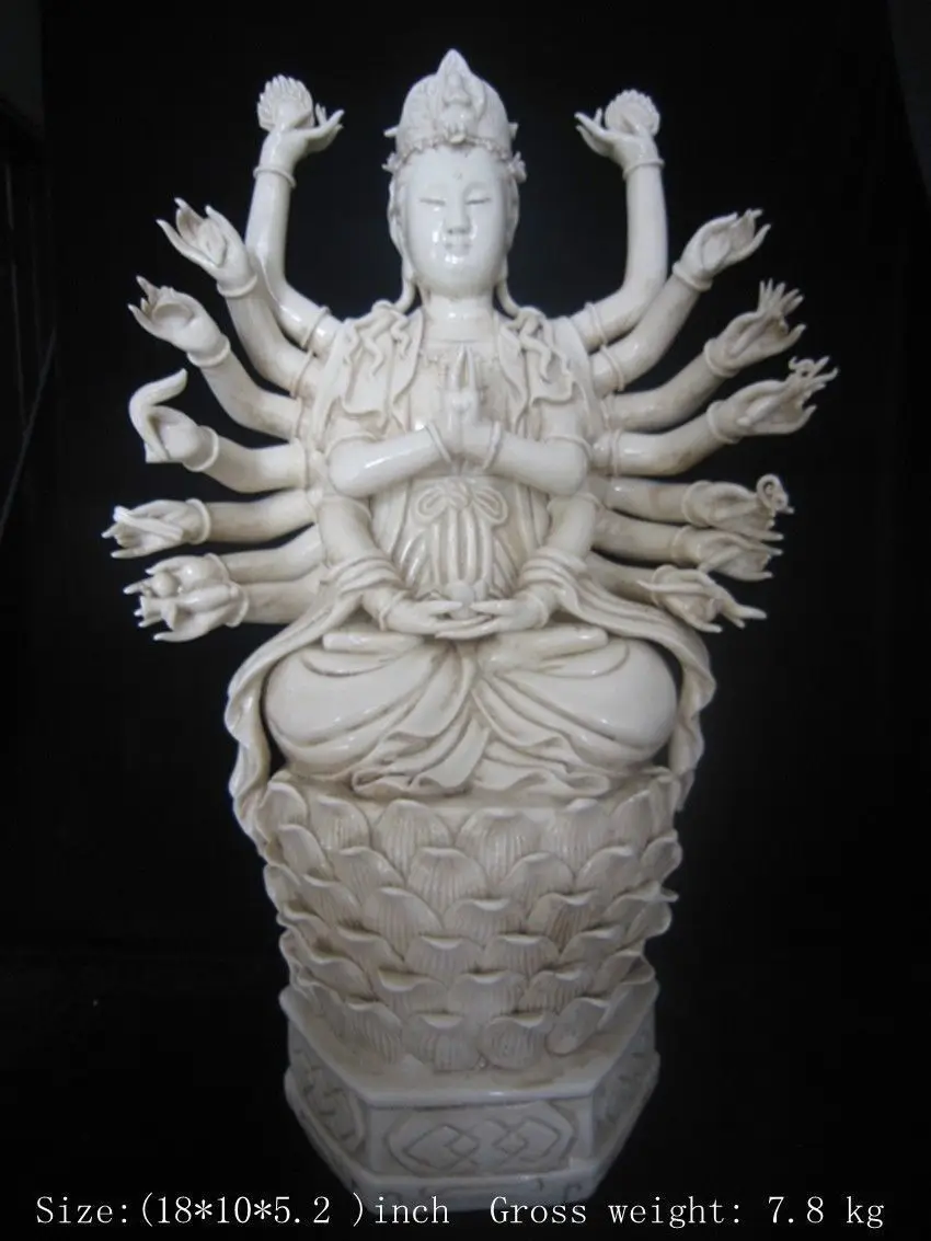 

Crafts statue Huge dehua porcelain statue of avalokitesvara figure of Buddha of hands