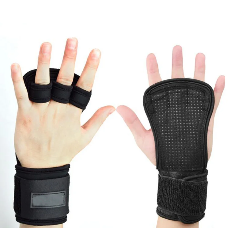 Weight Lifting Training Gloves Palm Protector Fitness Sports Body Building Gymnastics Grips Gym Hand Palm Wrist Support 1 Pair