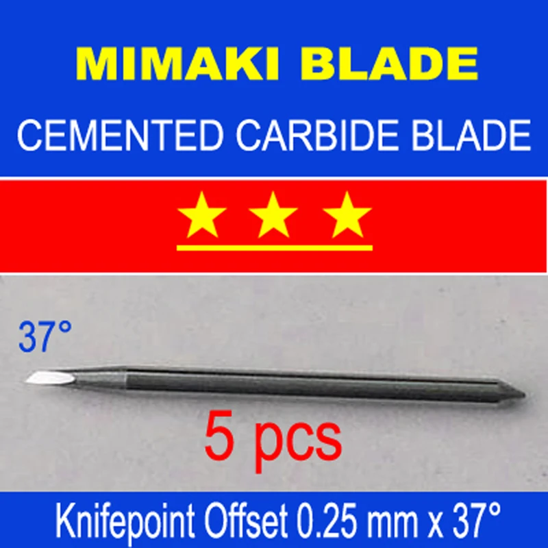 

New 5pcs/lot 37 Degree High Quality Mimaki Vinyl Cutter Plotter Blades Small Face Head Cutting HUHAO