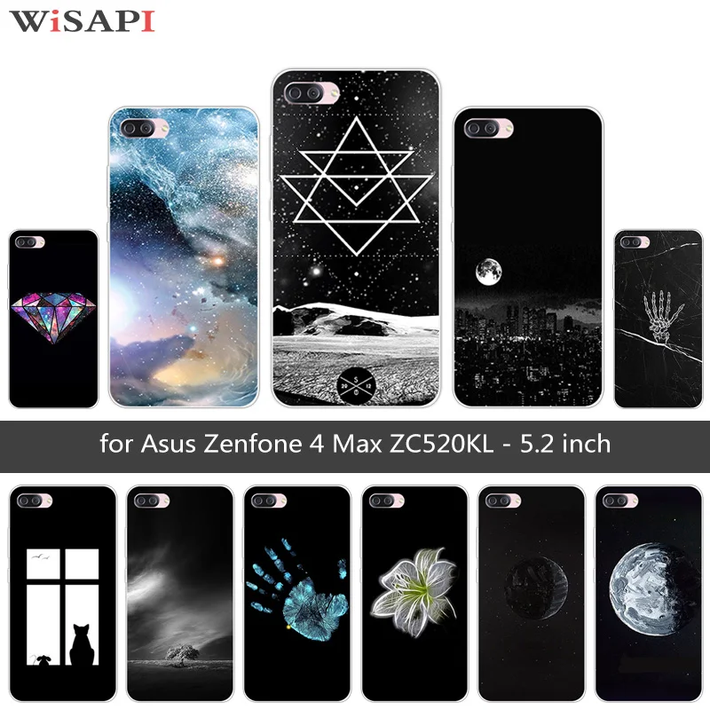 Cover For Asus Zenfone 4 Max ZC520KL Transparent TPU Moon Phone Cases 5.2&quot Soft Silicone |