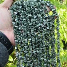 Натуральный хорошее качество Серафинит острые режущие бусины 92 см/3" Длина