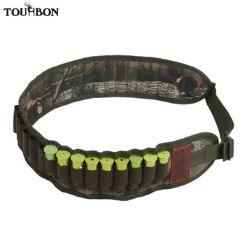 

Tourbon Tactical Hunting Shotgun 12/16/20 Gauge Ammo Shells Belt Cartridge Holder 30 Rounds Bandolier Camo Nylon Gun Accessories