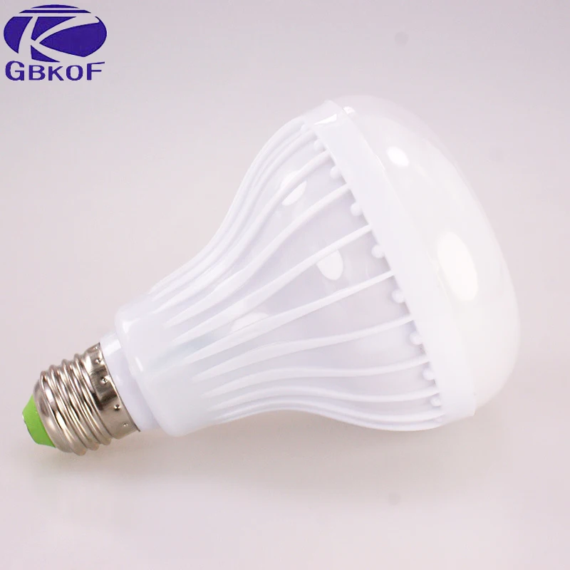 

RGB Bluetooth Speaker Smart led Bulb E27 Light 12W Music led display Dimmable Wireless lampada led Lamp with sound sensor+ctrl