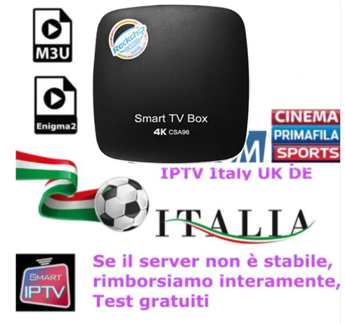 

OTT IPTVCSA96 IPTV Box with 1 Year IPTV 4G/32G Italy IPTV EPG 4000+Live+VOD configured Europe Albania ex-yu XXX channels BOX