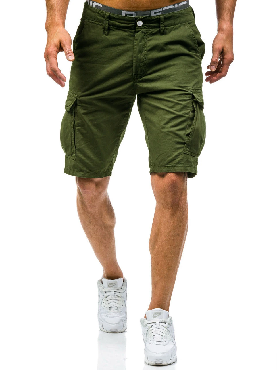 Новый 2018 Для мужчин шорты-карго Повседневное свободные короткие штаны камуфляж Военная Летний стиль по колено 2 цвета шорты Для мужчин