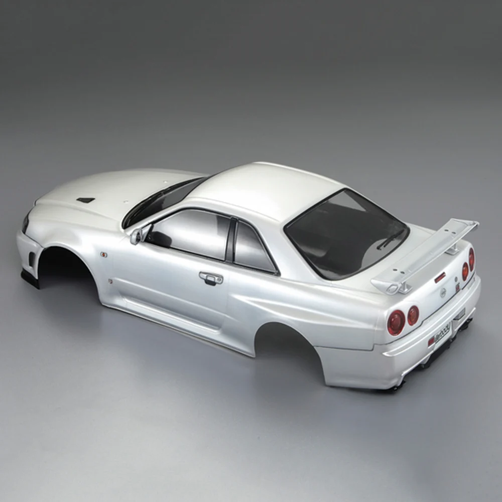 Корпус радиоуправляемого автомобиля для 48644 257 мм NISSAN SKYLINE(R34), готовый чехол, рамка 1:10, Электрический туристический Радиоуправляемый гоночный автомобиль, запчасти diy