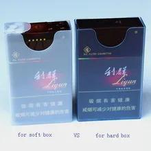 Прозрачный пластиковый чехол для сигарет 20 шт коробка для сигарет/держатель 3 стиля 20 шт/партия