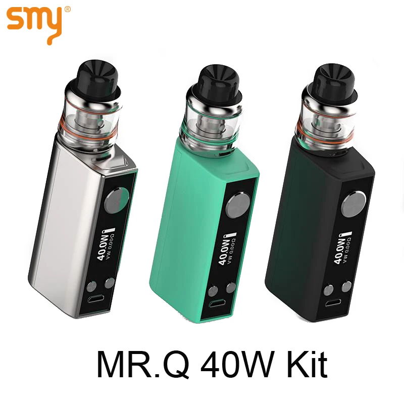 Электронная сигарета Vape Mod SMY MR. Q 40W комплект испаритель мини-бокс мод электронная сигарета Vape ручка электронный кальян Mr Q Танк X9075