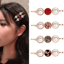 4 шт. зажим для волос с жемчугом Стразы ювелирные аксессуары шпильки для женщин