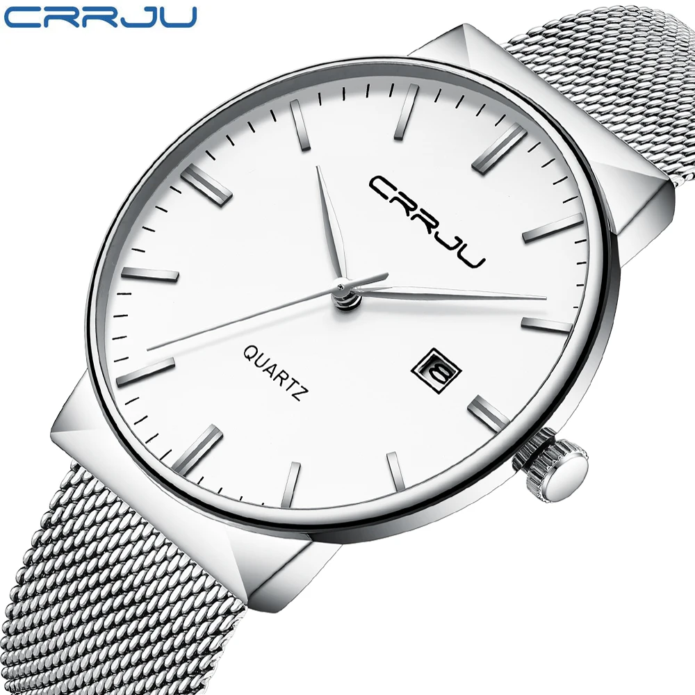 CRRJU Men Watches Top Brand Luxury Waterproof Ultra Thin Date Clock Male Steel Strap Casual Quartz Watch Men Wrist Sport Watch CRRJU Men Watches Top Brand Luxury Waterproof Ultra Thin Date Clock Male Steel Strap Casual Quartz Watch Men Wrist Sport Watch