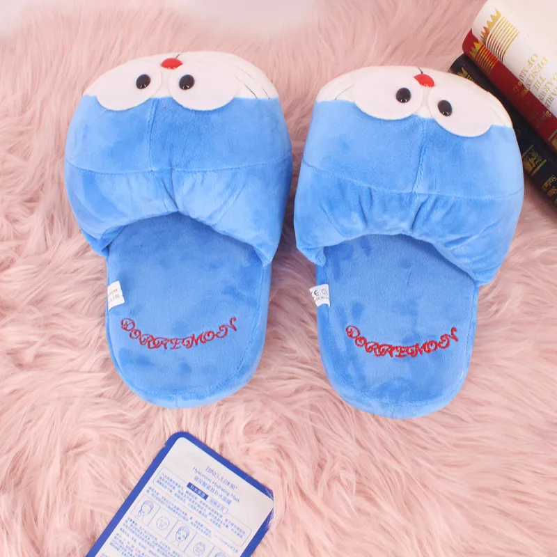 Doraemon/хлопковые тапочки домашние зимняя женская обувь с героями мультфильмов