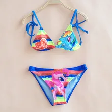 Последняя Распродажа! купальный костюм для девочек 3-10 лет, Детский комплект бикини с маленькой лошадкой, детский купальный костюм из двух предметов, Пляжная wear-SW602 для девочек, ST181