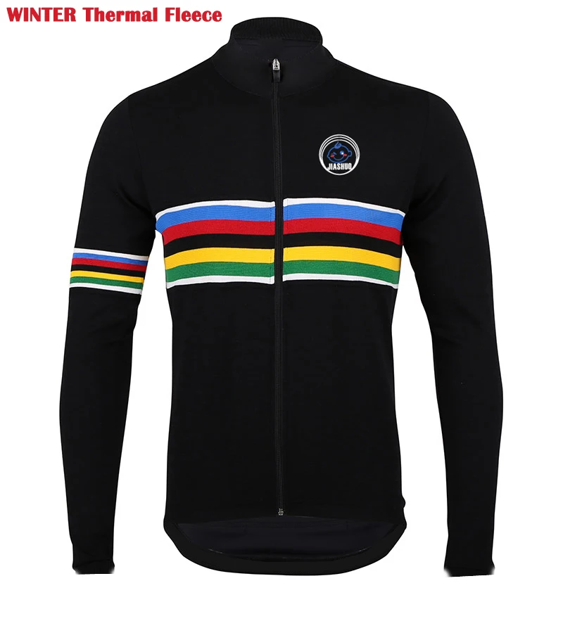 

Winter New 2016 JIASHUO Team Thermal Fleece Long pro Black Cycling Jersey / Cycling Clothing Warmer