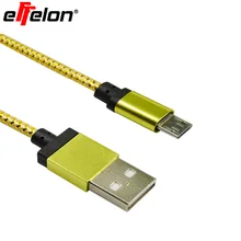 Effelon 1M/2M/3M/25CM Colorful Nylon Micro USB Cable Charger Data Sync USB Cable Cord For Android Smart Phone for tablet PC