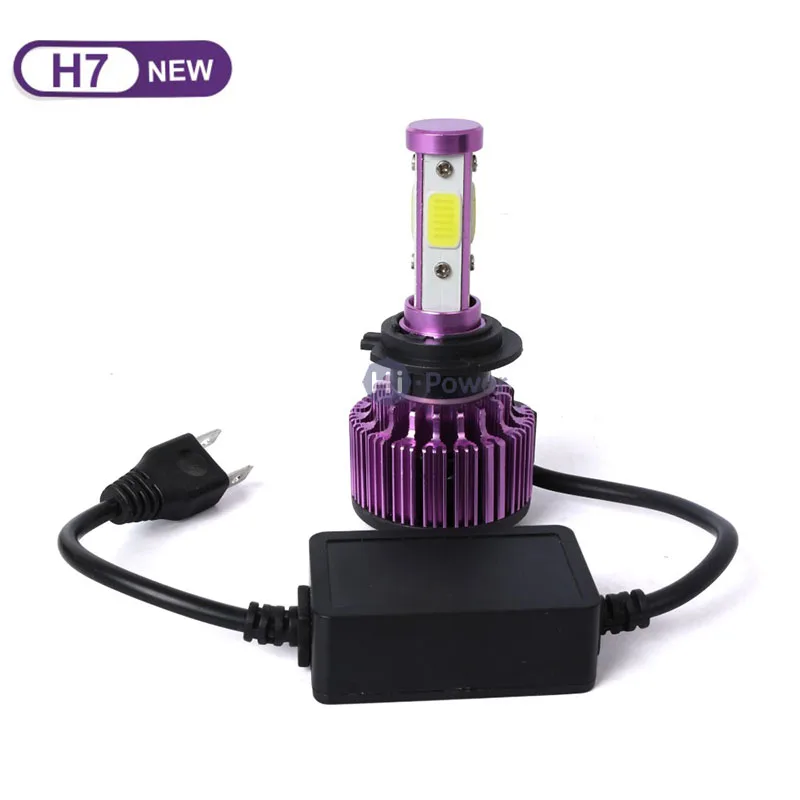 X6 H4 H7 4 Sides LED Fog Light H1 H11 H13 360 Degree Car Headlight 9004 9005 9006 9007 9012 5202 6500K 50W Led headLamp 19