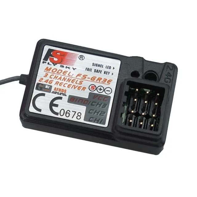 Flysky-receptor de 3CH para coche y barco de control remoto, FS-GR3E, 2,4G, FS GT3C, GT3B, GT2 Flysky-receptor de 3CH para coche y barco de control remoto, FS-GR3E, 2,4G, FS GT3C, GT3B, GT2